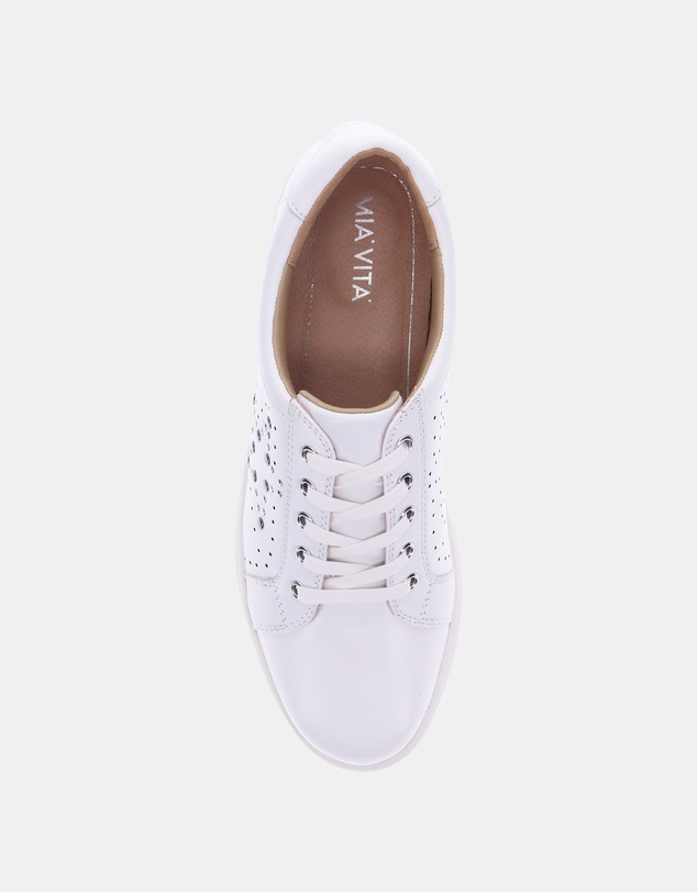 Mia Vita - Basha Lace-Up Casual Sneaker - White