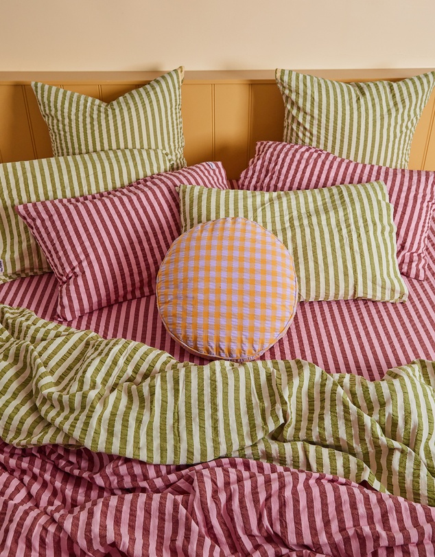 Mosey Me - Seersucker Stripe Standard Pillowcase Set