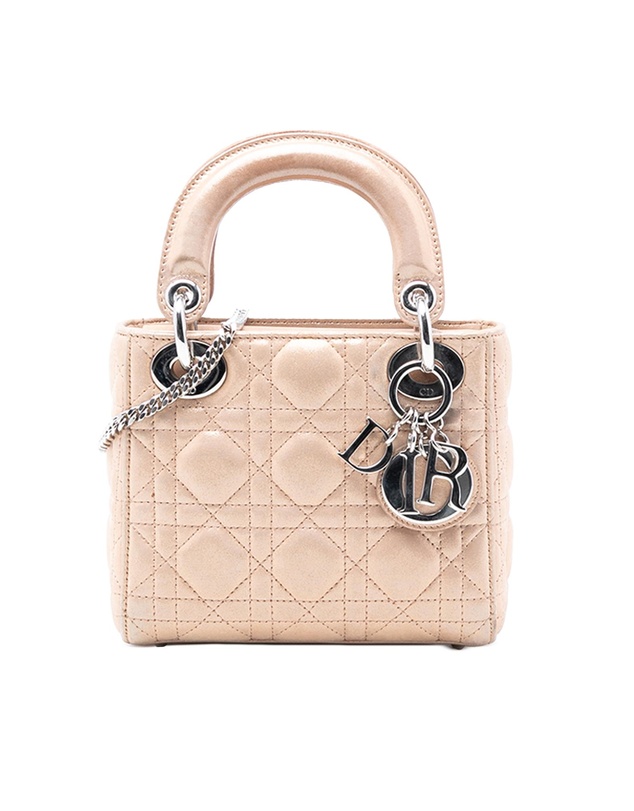 Pre-Loved by Azura Reborn - Pre-Loved Mini Iridescent Lambskin Cannage Lady Dior