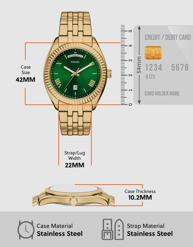Fossil - Campbell Gold Analogue Watch