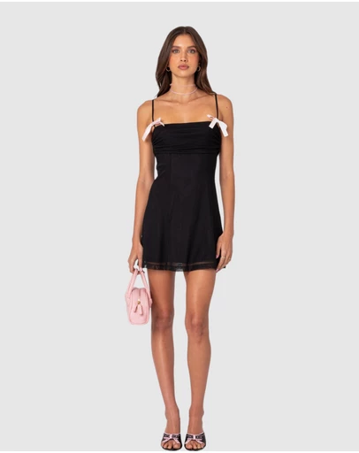 EDIKTED - Anette Mesh Mini Dress