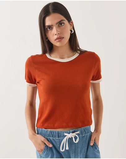 Brixton - Carefree Organic Ringer Tee