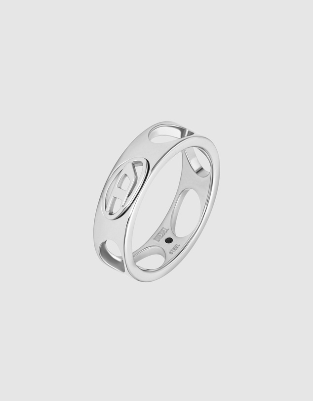 Diesel - Oval D Logo Silver Ring