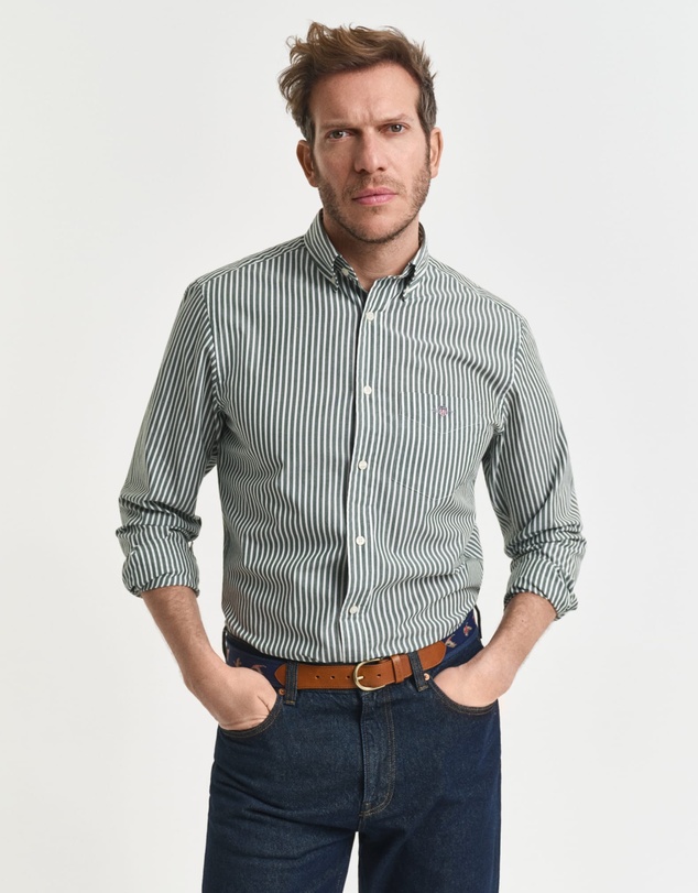 Gant - Regular Fit Striped Poplin Shirt