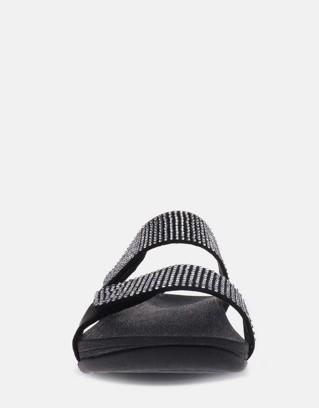 Mia Vita - Avoca Slide - Black Rhinestone