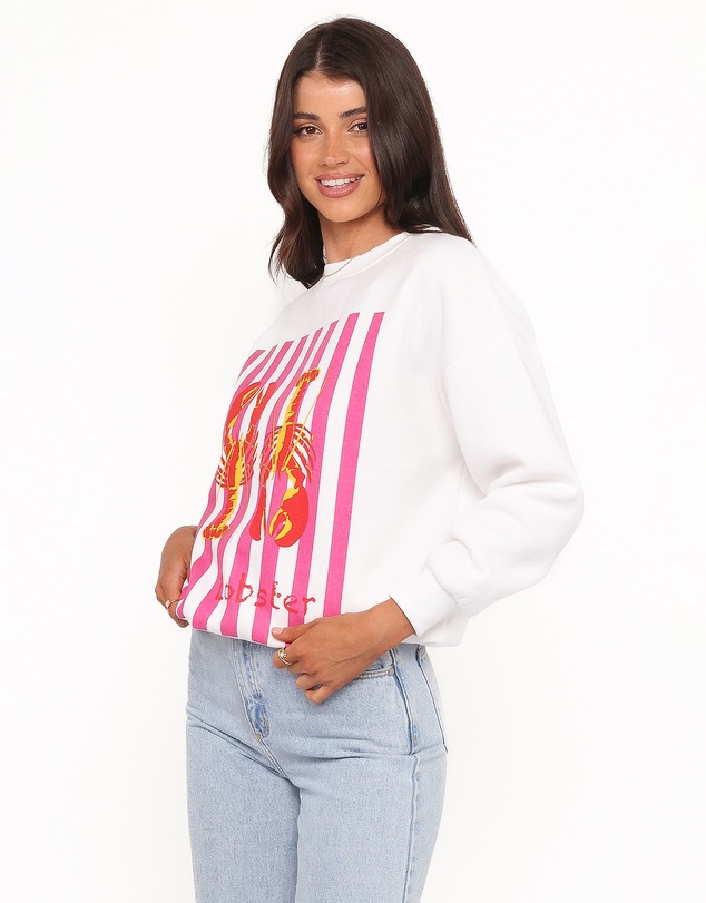 Petal & Pup - Goodwin Lobster Sweatshirt - White