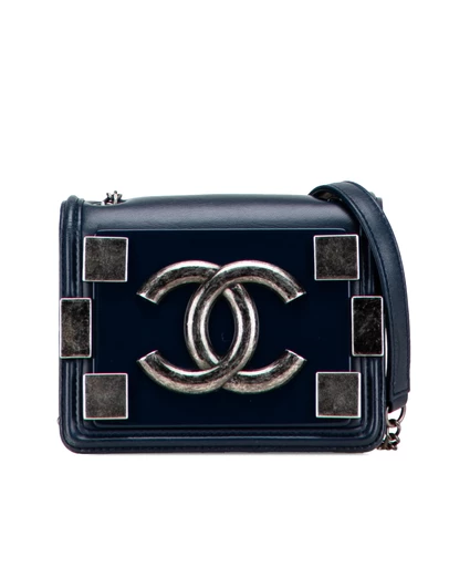 Pre-Loved by Azura Reborn - Pre-Loved Mini Acrylic and Calfskin Boy Brick Flap