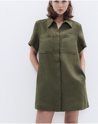 UNISON - Collared Linen Utility Dress