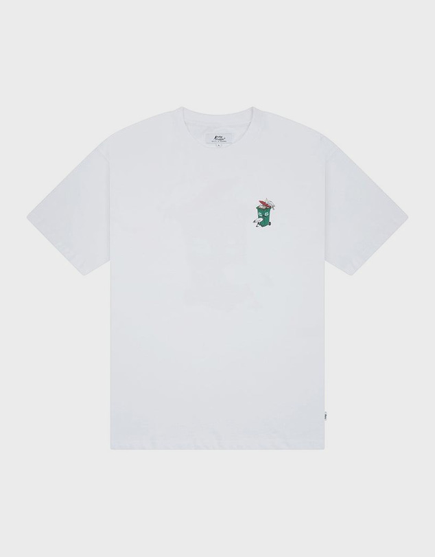 Budgy Smuggler - Heavyweight White Tee in Bin Day