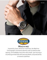 Fossil - Machine Gun-Metal Chronograph Watch