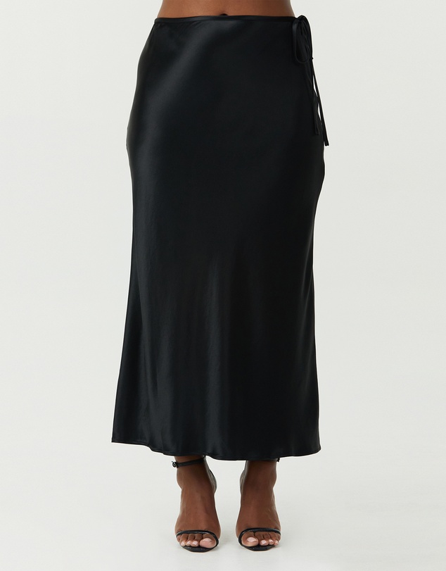 Third Form - Satin Bias Tie Side Skirt