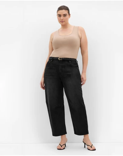 City Chic - Harley Fit Bridget Barrel Leg Ankle Grazer Jean