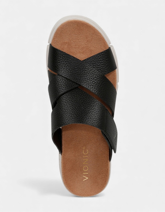 Vionic - Uptown Sunset Wedge - Black Tumbled