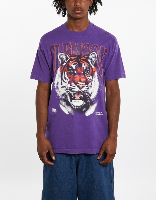 Vintage by The Real Deal - Pre Loved - 90s NCAA University Of Clemson Tigers Tee