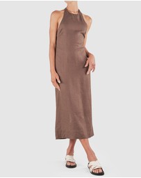 Amelius - Santa Cruz Linen Halterneck Dress