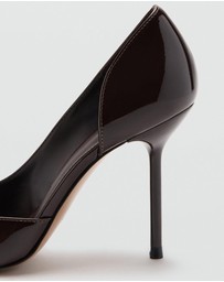 M.N.G - Asymmetrical Patent Leather Court Shoes