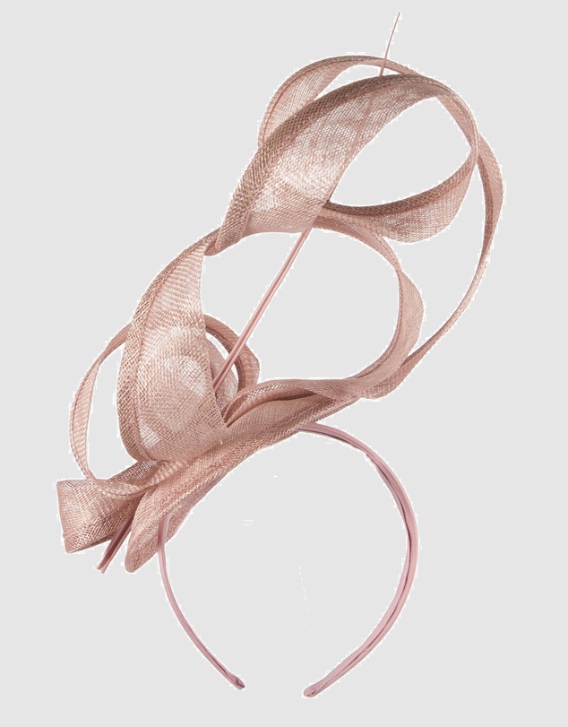 Max Alexander - Tall Dusty Pink Sinamay Fascinator Headband