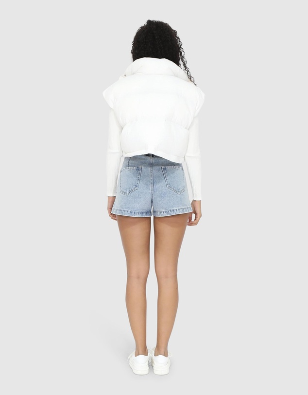 Belle & Bloom - Landslide Zip-Off Puffer Vest - Cream
