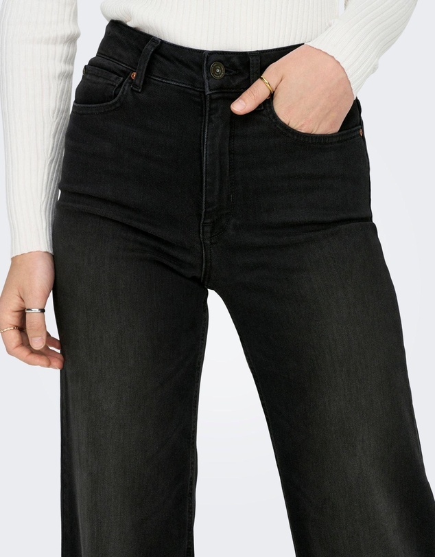 ONLY - Madison Blush High Waisted Stretch Wide Denim Jeans