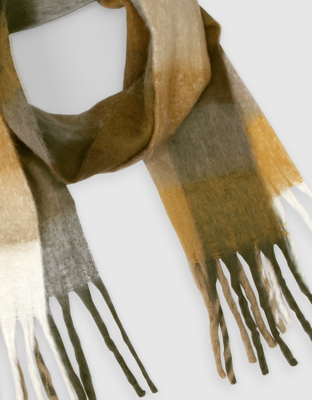 Belle & Bloom - Vail Checkered Scarf - Earth