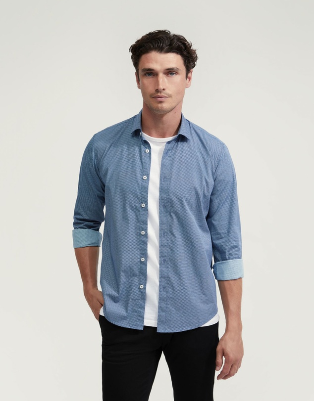 Oxford - Kenton Printed Cotton Shirt
