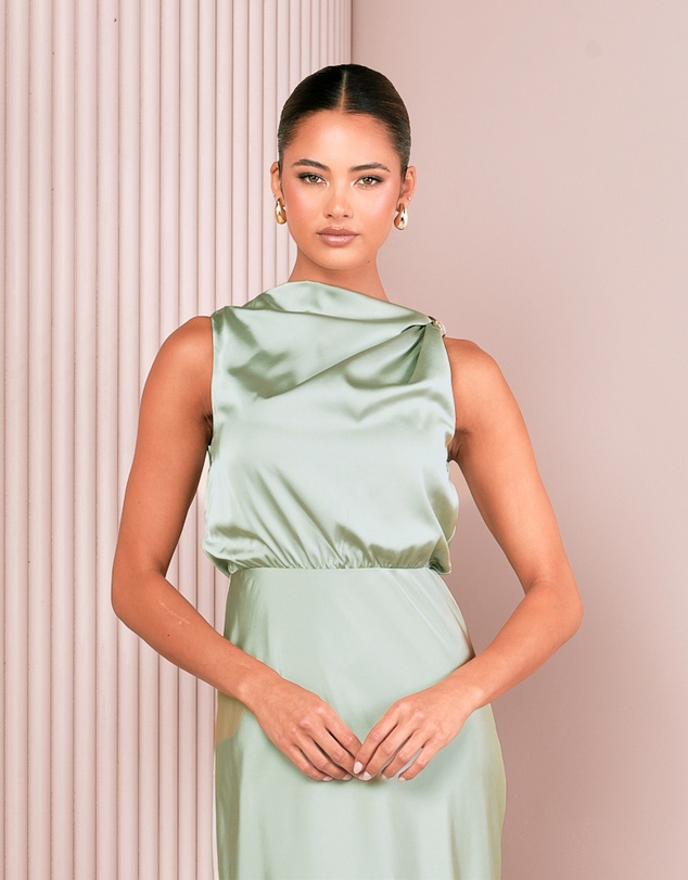 Azzurielle - Darsha Blouson Maxi Dress