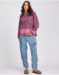 ONE TEASPOON - Smiley Batwing Hoody - Pink