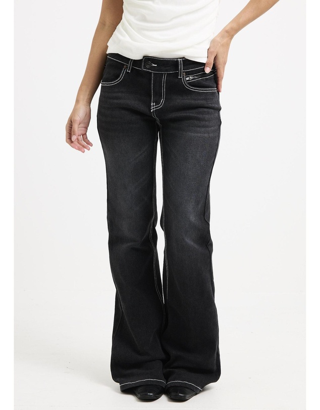 Neon Hart - Melrose Y2K Low Flare Denim Jeans