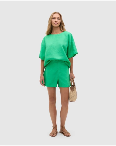 Seed Heritage - Core Linen High Rise Short