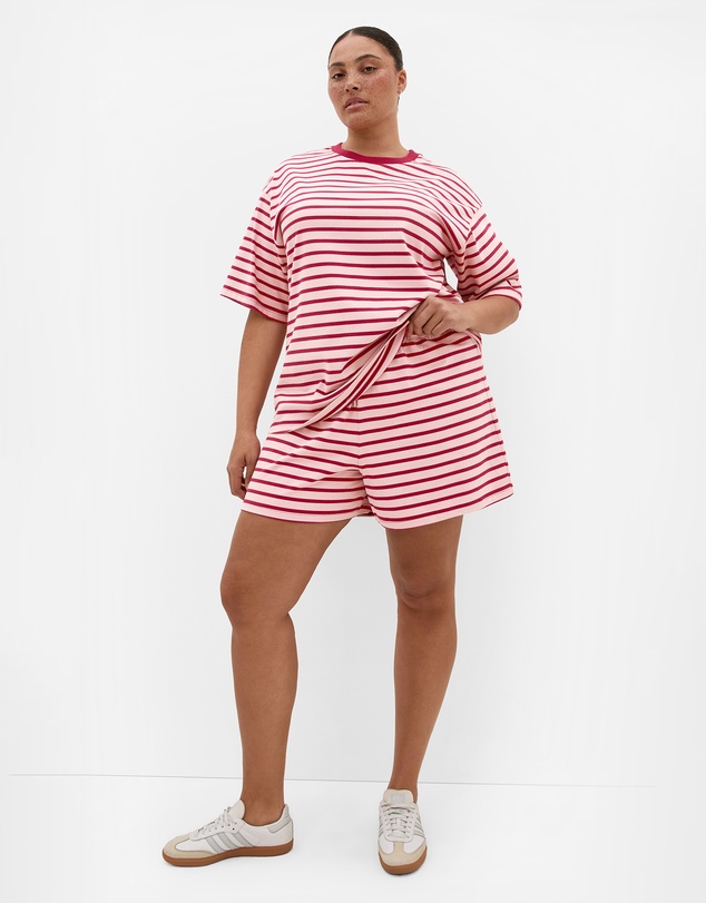City Chic - Claire Stripe Cotton Short