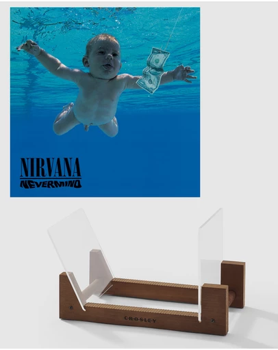 Universal Music - Nirvana Nevermind - Vinyl Album & Crosley Record Storage Display Stand