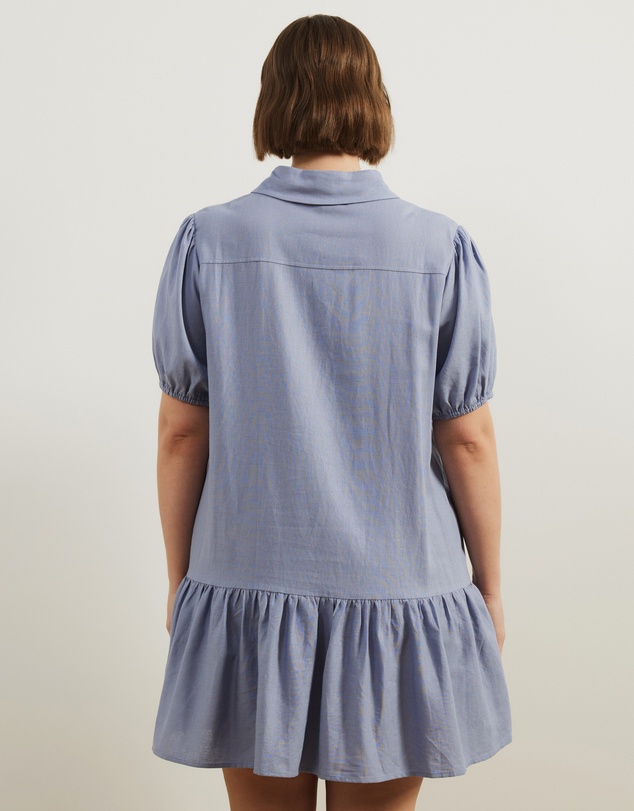 Atmos&Here Curvy - Lola Linen Blend Shirt Dress