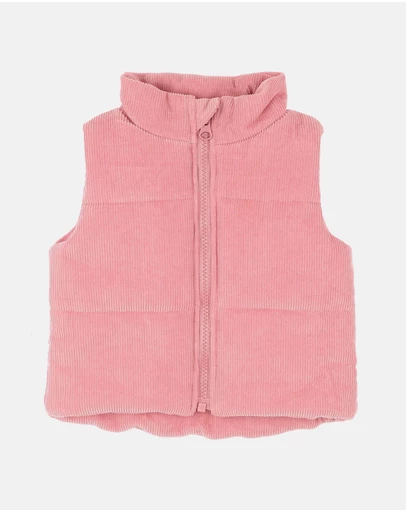 Fox & Finch - Wild Garden Quilted Zip Up Vest - Babies