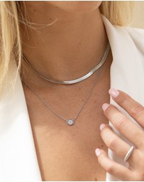 Mestige - Aura Evil Eye Necklace - 18K Gold Plated