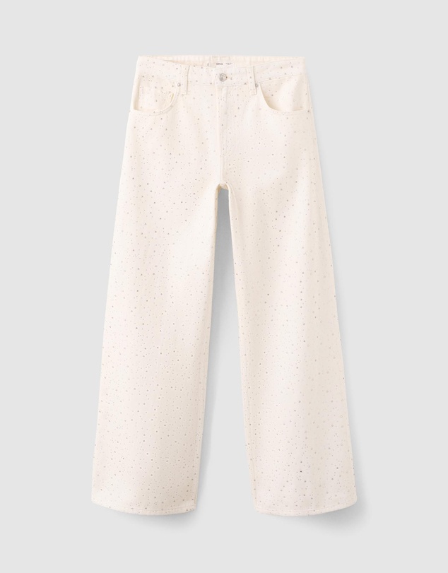 M.N.G - Wide Leg Jeans with Rhinestones