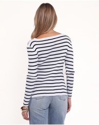 Petal & Pup - Alvina Knit Top - White Black Stripe