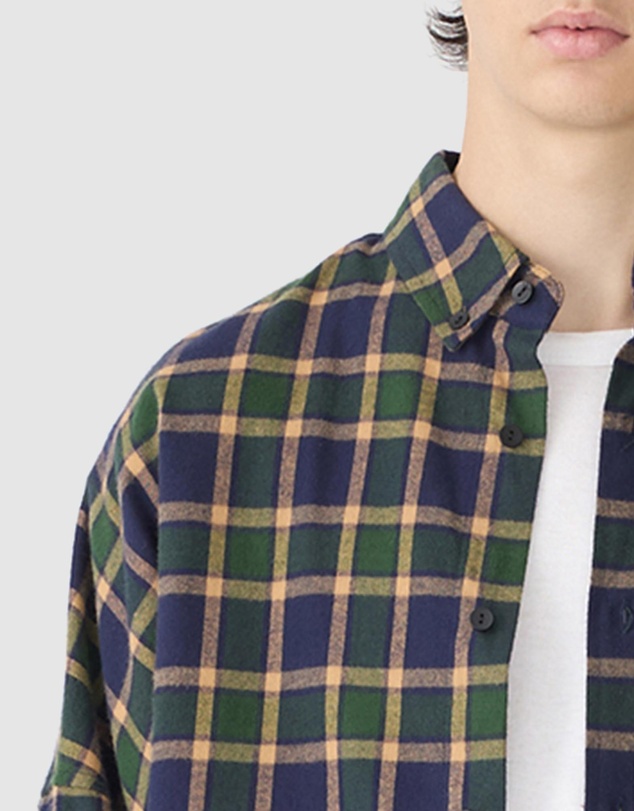 Bassike - Drop Shoulder Check Shirt