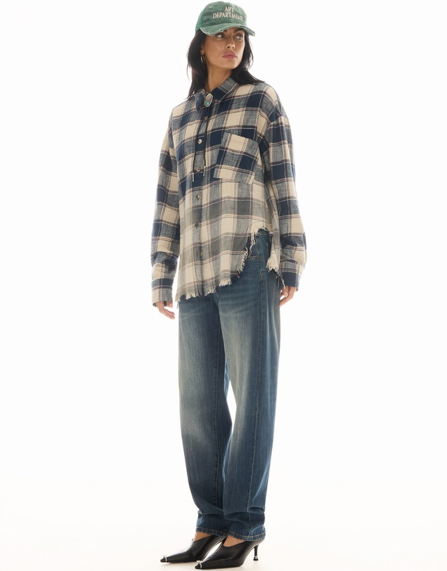 THE TALES - Cutaway Bleached Flannel Shirt