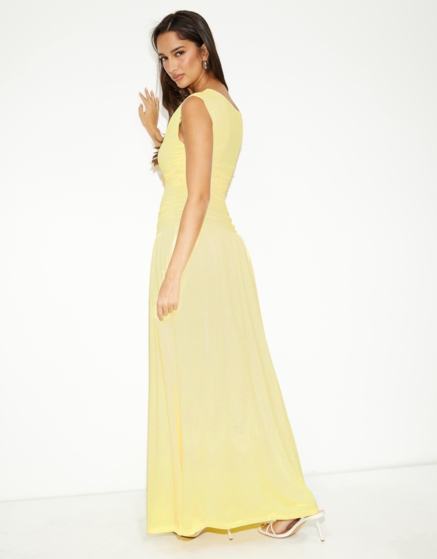 Dazie - She's All That Jersey Off Shoulder Maxi Dress