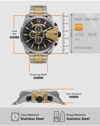 Diesel - Mega Chief Two Tone Chronograph Watch