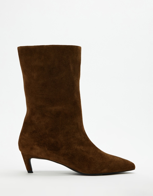 AERE - Nara Suede Heeled Boots