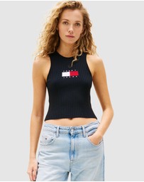 Tommy Jeans - Ribbed Slim Racerback Tank Top