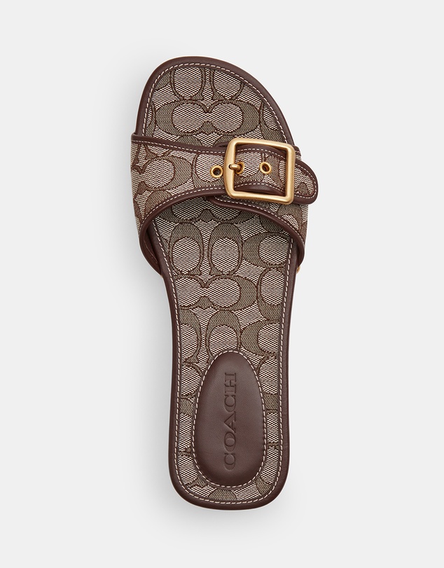 Coach - Margot Signature Jacquard Wood Sandals