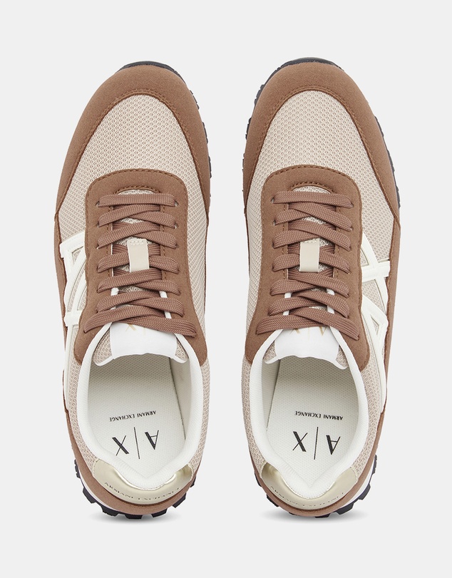 Armani Exchange - Drop Micro Suede Sneakers - Women's