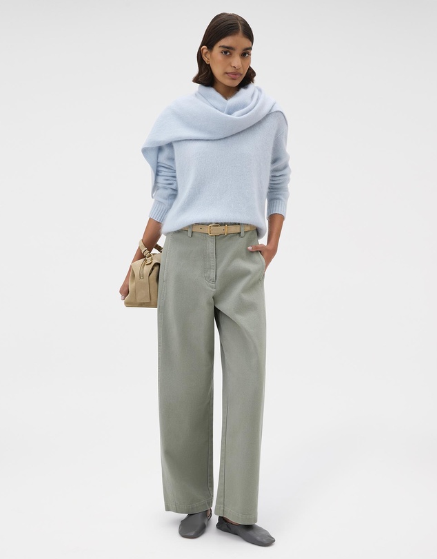Oroton - Barrel Twill Leg Pants