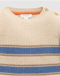 Purebaby - Chunky Rib Striped Jumper -Kids-Babies