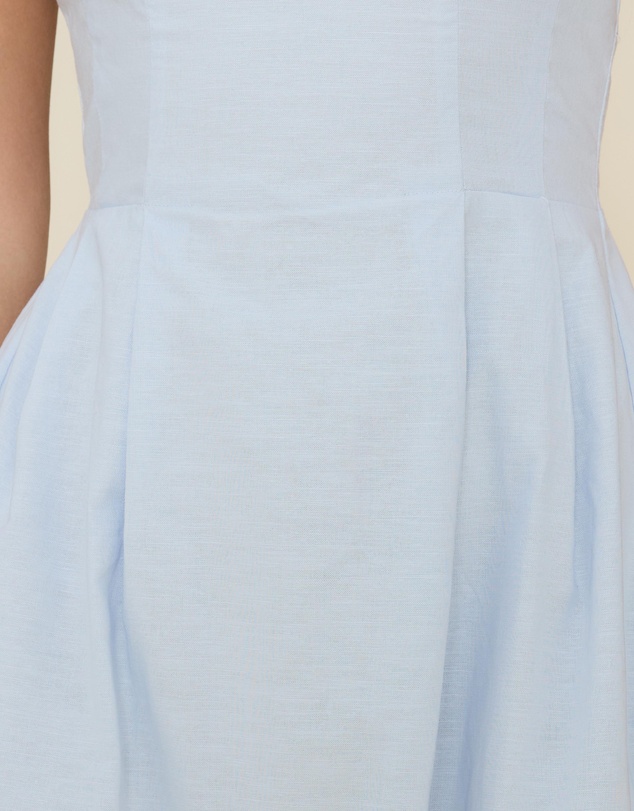 The Fated - Camille Linen Blend Midi Dress