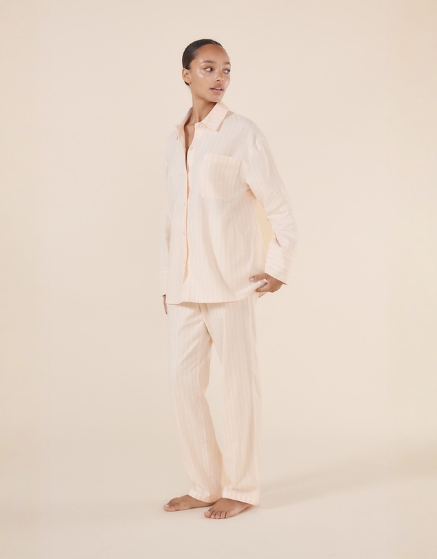 Gingerlilly - Josephine Pink Stripe Cotton PJ set