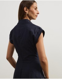 Atmos&Here - Clara Cotton Poplin Midi Shirt Dress