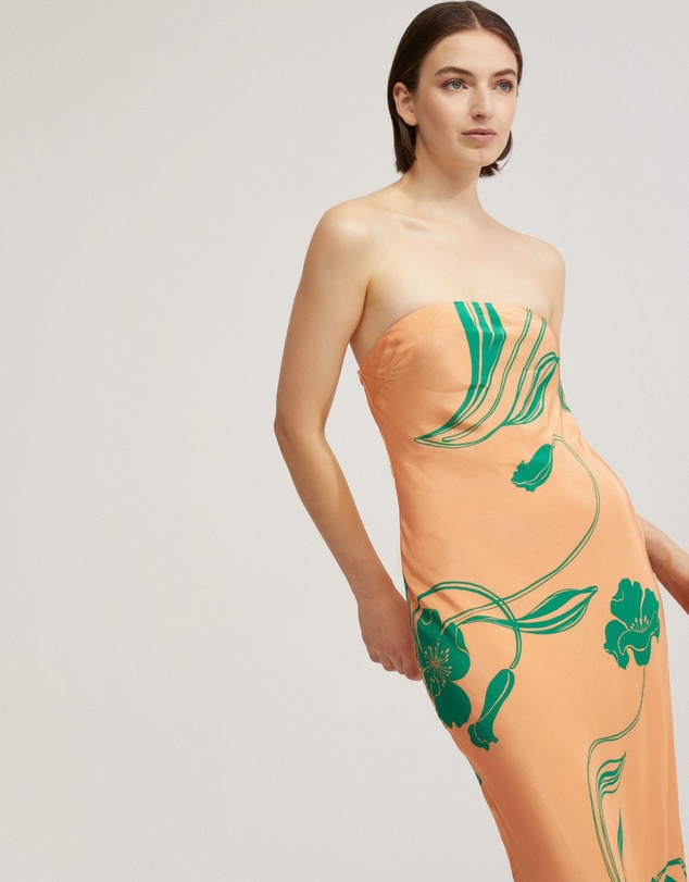 Oxford - Rio Strapless Printed Dress